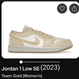 Jordan 1 Low SE Team Gold (Womens) Womens 10 Mens 8.5 NWT W/OG BOX